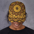 Golden Kaleidoscope Print Baseball Cap