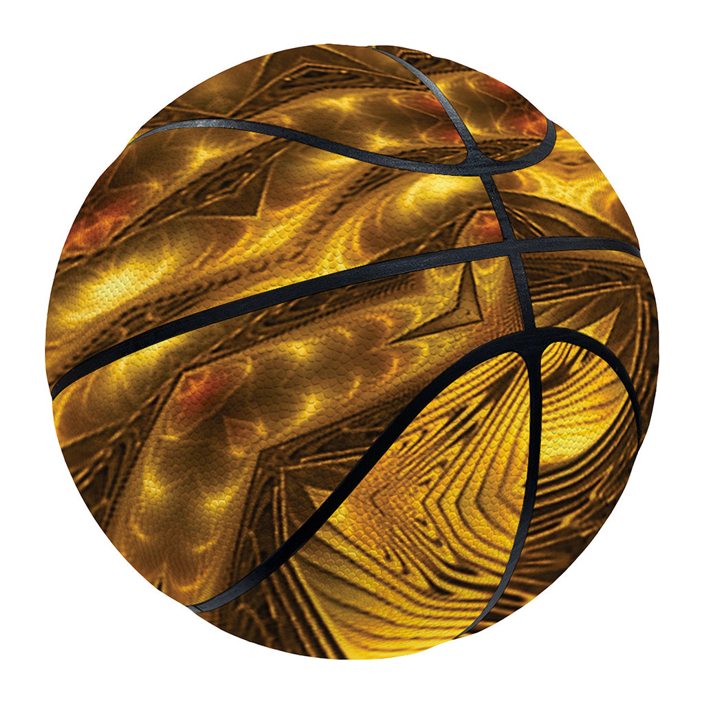 Golden Kaleidoscope Print Basketball