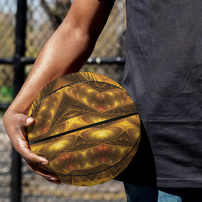 Golden Kaleidoscope Print Basketball