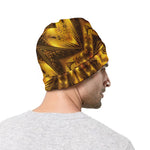 Golden Kaleidoscope Print Beanie