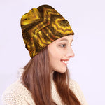 Golden Kaleidoscope Print Beanie