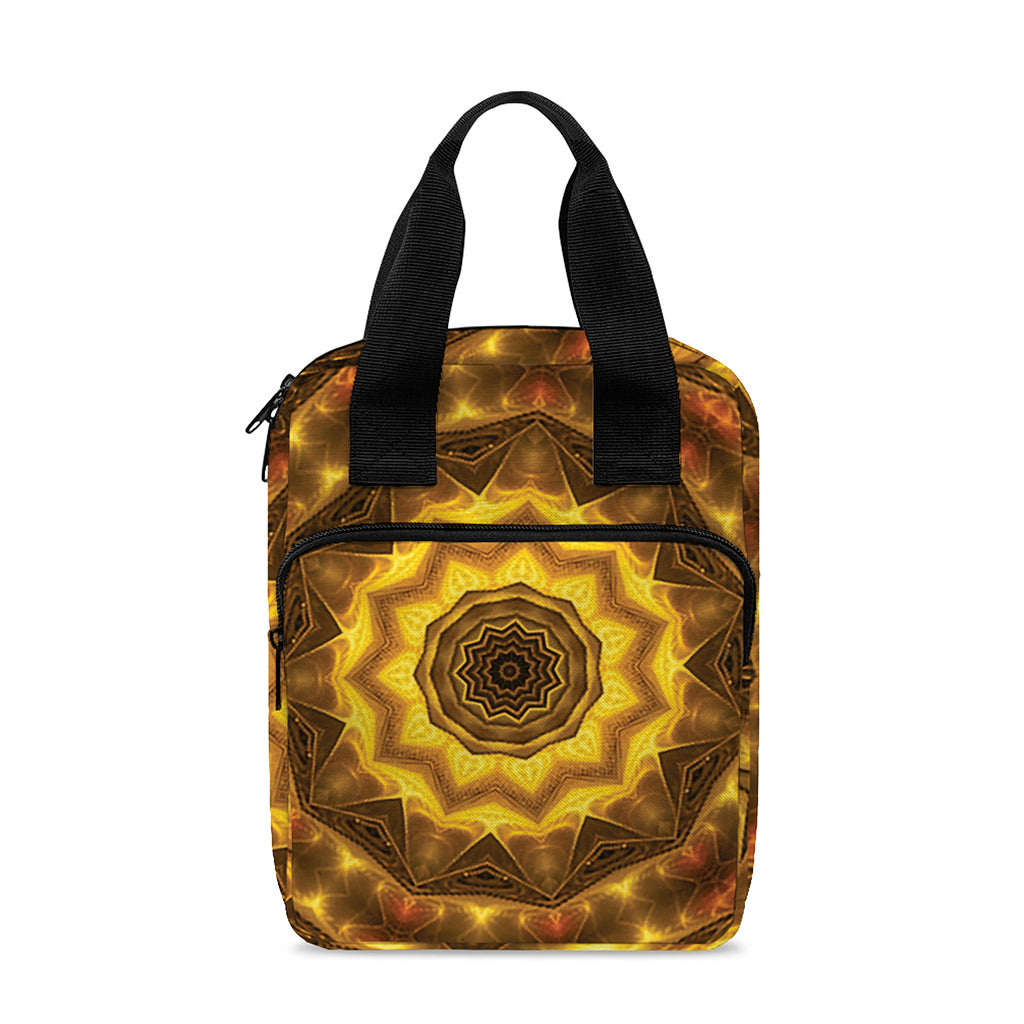 Golden Kaleidoscope Print Bible Tote Bag
