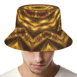 Golden Kaleidoscope Print Bucket Hat
