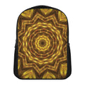 Golden Kaleidoscope Print Casual Backpack
