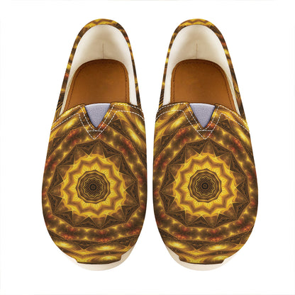 Golden Kaleidoscope Print Casual Shoes