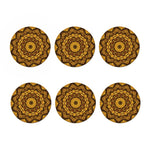 Golden Kaleidoscope Print Coaster Set