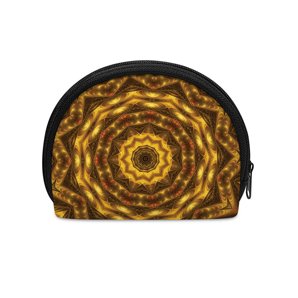 Golden Kaleidoscope Print Coin Purse