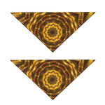 Golden Kaleidoscope Print Dog Bandana