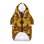 Golden Kaleidoscope Print Dog Zip Up Hoodie