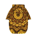 Golden Kaleidoscope Print Dog Zip Up Hoodie