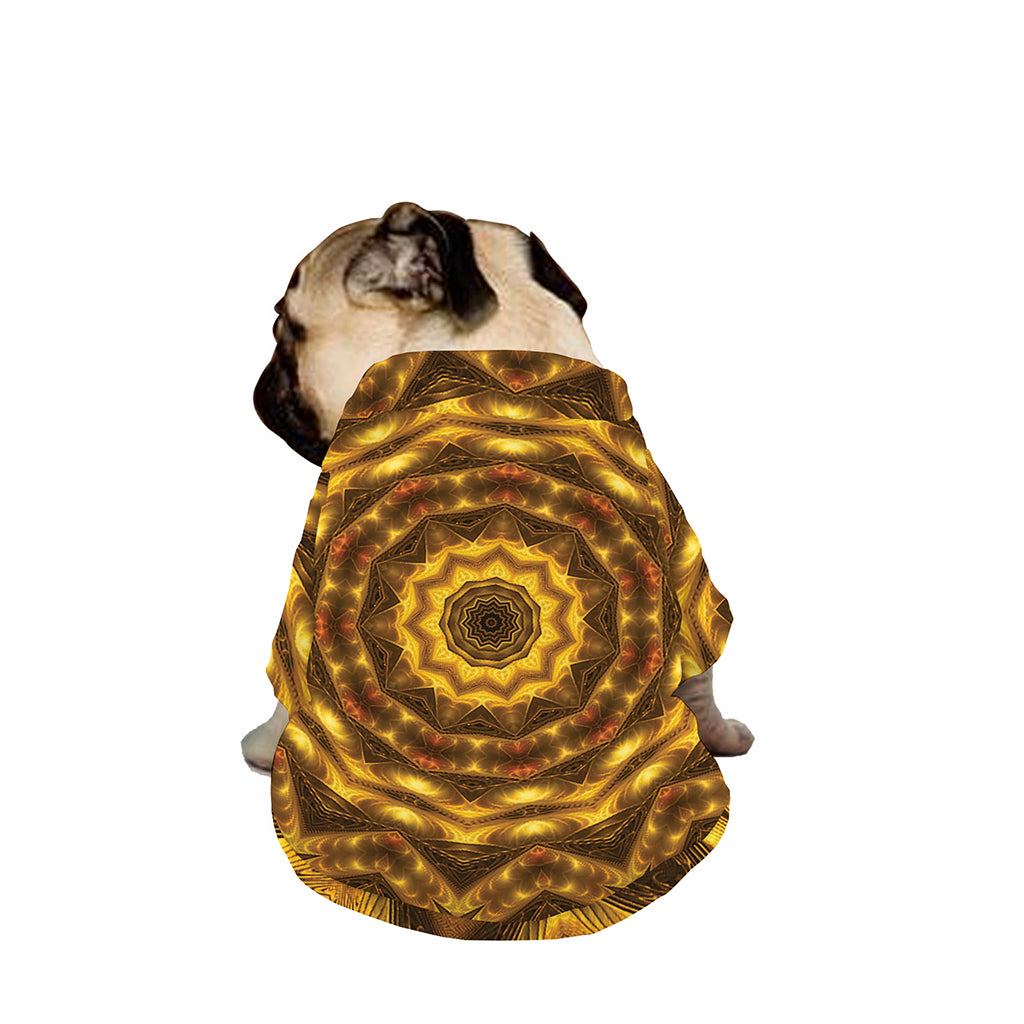 Golden Kaleidoscope Print Dog Zip Up Jacket