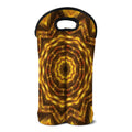 Golden Kaleidoscope Print Double Neoprene Wine Tote