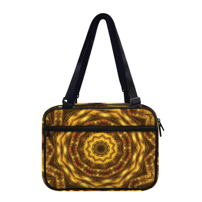 Golden Kaleidoscope Print Double Strap Bible Bag