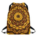 Golden Kaleidoscope Print Drawstring Backpack