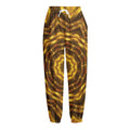 Golden Kaleidoscope Print Fleece Lined Knit Pants