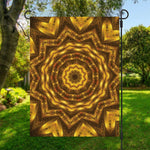 Golden Kaleidoscope Print Garden Flag