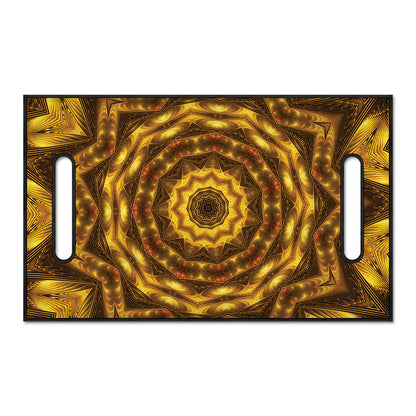 Golden Kaleidoscope Print Golf Cart Seat Cover