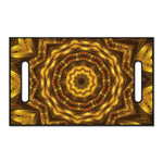 Golden Kaleidoscope Print Golf Cart Seat Cover