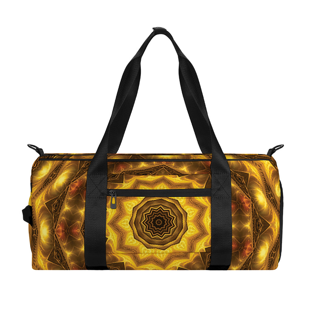 Golden Kaleidoscope Print Gym Bag