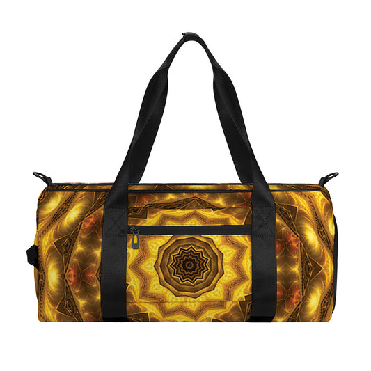 Golden Kaleidoscope Print Gym Bag
