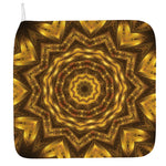 Golden Kaleidoscope Print Hand Towel