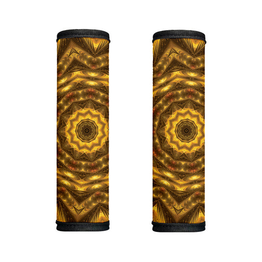 Golden Kaleidoscope Print Handle Covers