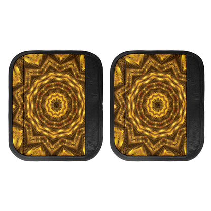 Golden Kaleidoscope Print Handle Covers