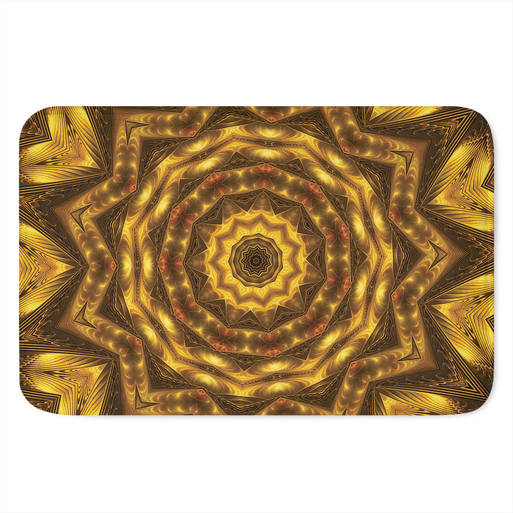 Golden Kaleidoscope Print Indoor Door Mat