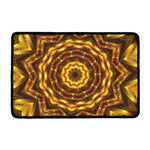 Golden Kaleidoscope Print Kitchen Mat