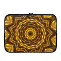 Golden Kaleidoscope Print Laptop Sleeve