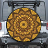 Golden Kaleidoscope Print Leather Spare Tire Cover