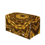Golden Kaleidoscope Print Leather Tissue Box Cover