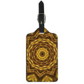 Golden Kaleidoscope Print Luggage Tag