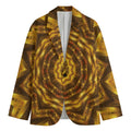 Golden Kaleidoscope Print Men's Blazer