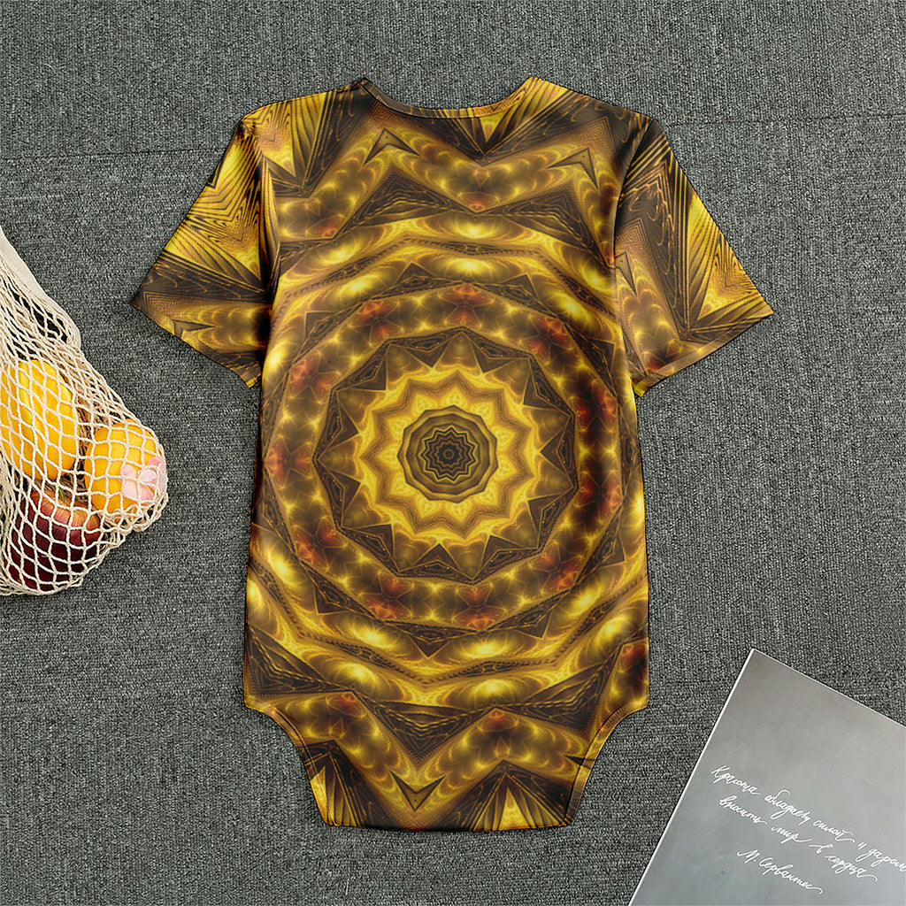 Golden Kaleidoscope Print Men's Bodysuit