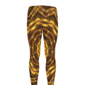 Golden Kaleidoscope Print Men's Leggings