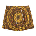 Golden Kaleidoscope Print Mesh Shorts