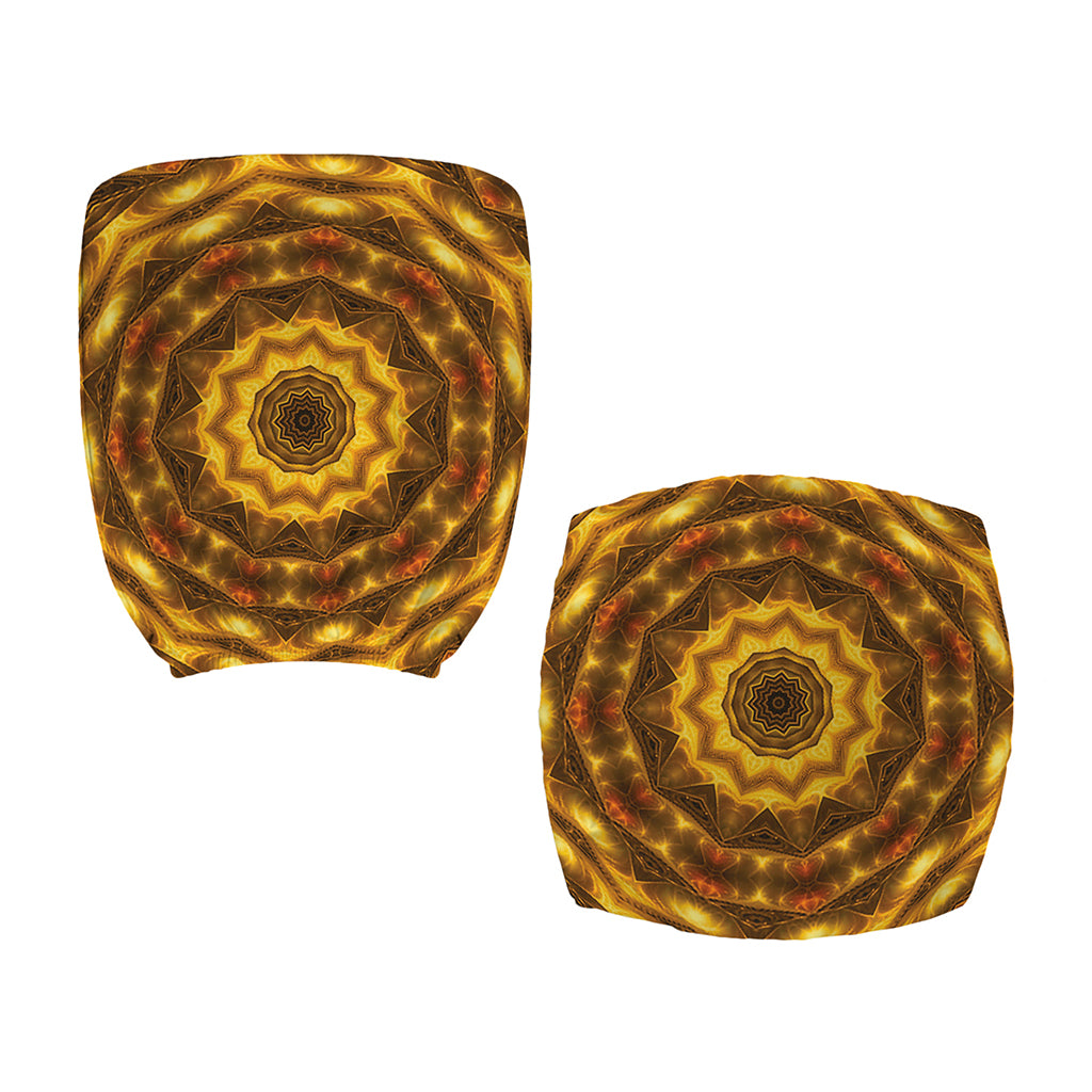 Golden Kaleidoscope Print Office Chair Cover