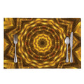 Golden Kaleidoscope Print Placemat