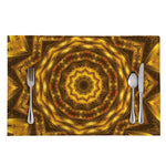 Golden Kaleidoscope Print Placemat