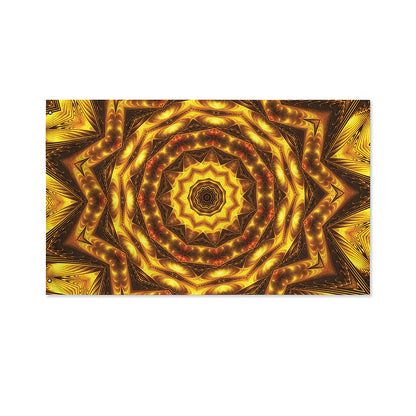 Golden Kaleidoscope Print Polyester Flag