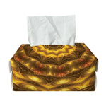 Golden Kaleidoscope Print Rectangle Tissue Box Cover
