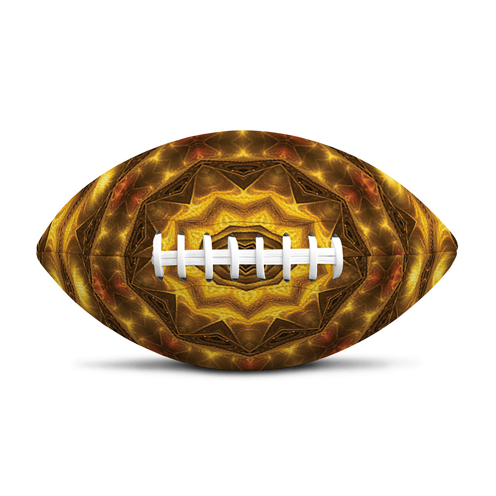 Golden Kaleidoscope Print Rugby Ball