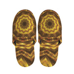 Golden Kaleidoscope Print Slippers