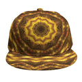 Golden Kaleidoscope Print Snapback Cap