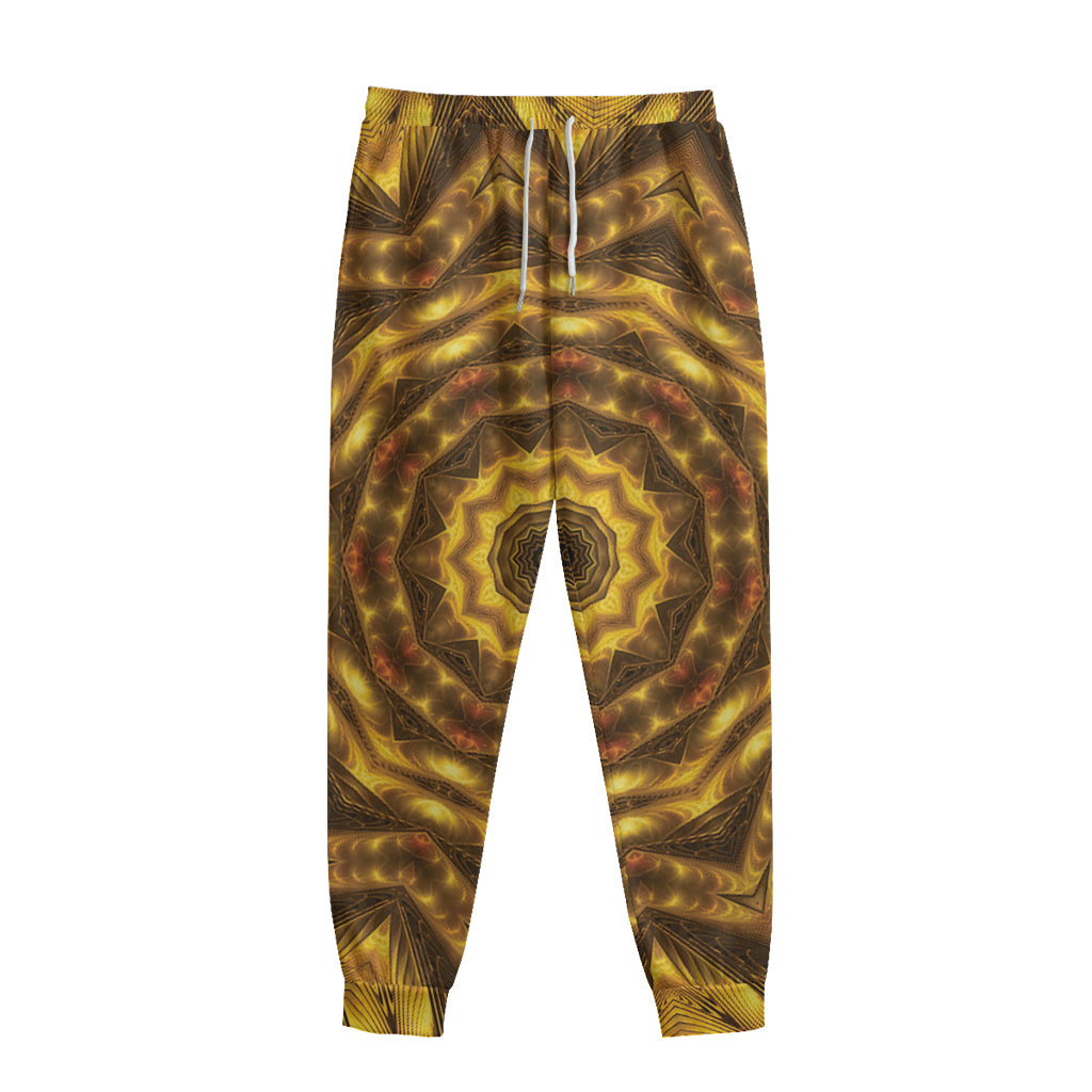 Golden Kaleidoscope Print Sweatpants