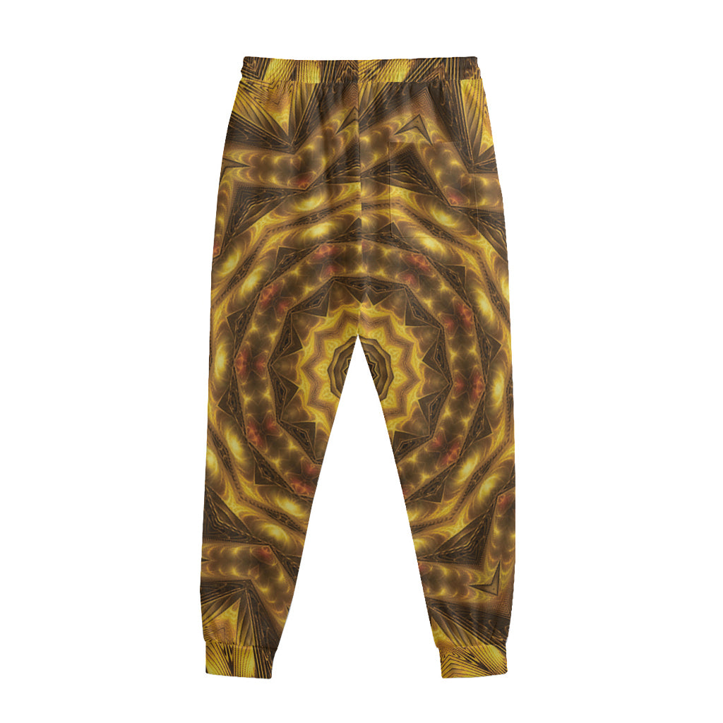 Golden Kaleidoscope Print Sweatpants