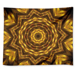 Golden Kaleidoscope Print Tapestry