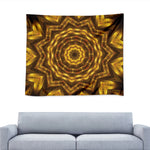 Golden Kaleidoscope Print Tapestry