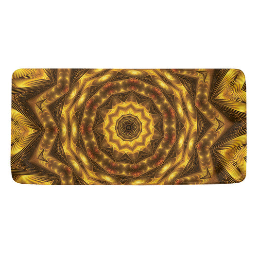 Golden Kaleidoscope Print Towel